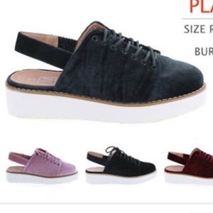 $15 💥 Velvet slingback Oxford Platforms